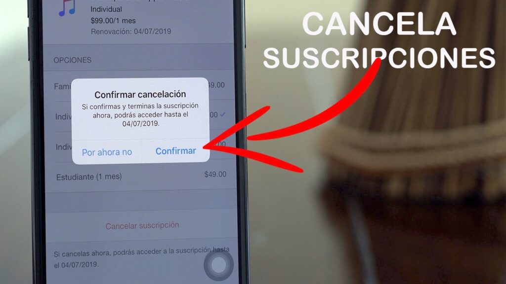 cómo anular una suscripción en iphone